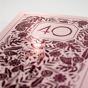 Luxury Foil 40th Birthday Card