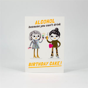 Alcohol Birthday Humour Card