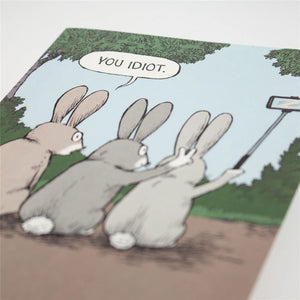 Funny Rabbit Selfie Card