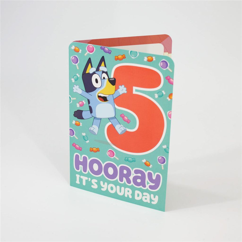 Bluey 5th Birthday Card