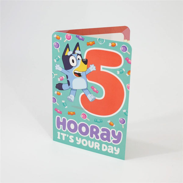 Bluey 5th Birthday Card