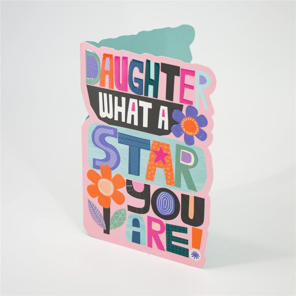 Shape Cut Happy Birthday Daugher Card