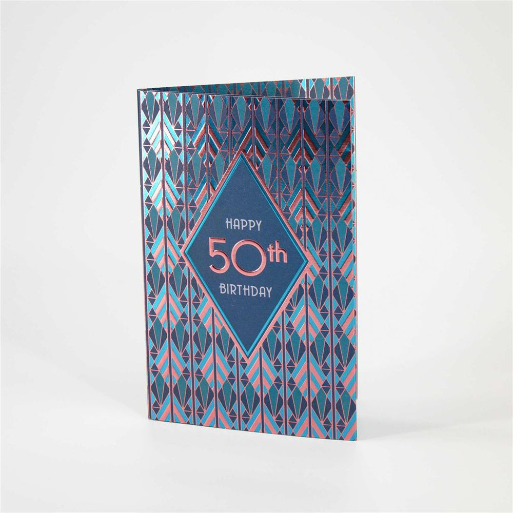 Elegant 50th Birthday Card