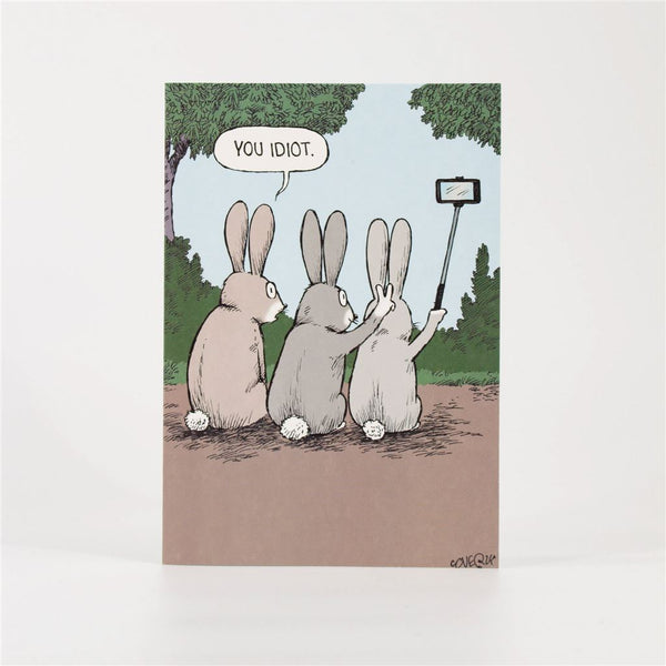 Funny Rabbit Selfie Card