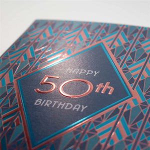 Elegant 50th Birthday Card