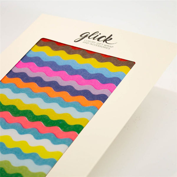 Template For Paper Ric Rac Ric Rac Tissue Paper | Set of 4 Sheets | Bright Stripe Zig Zag Pattern