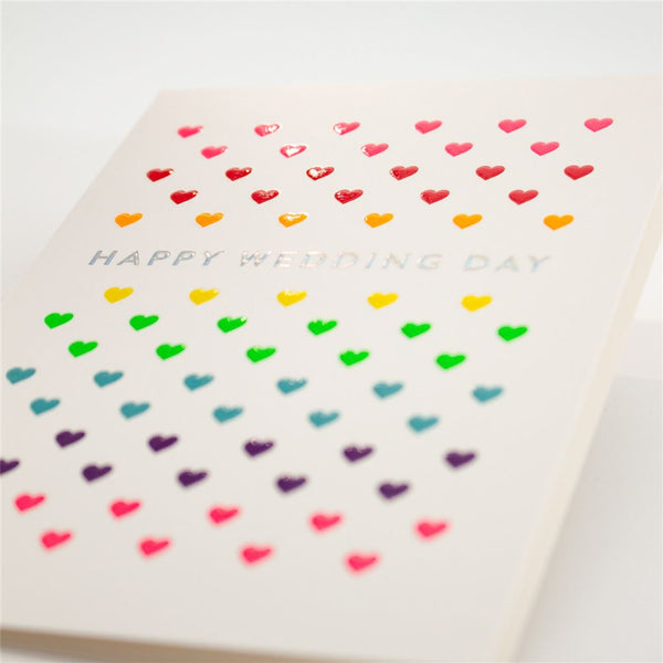 Happy Wedding Day Hearts Card