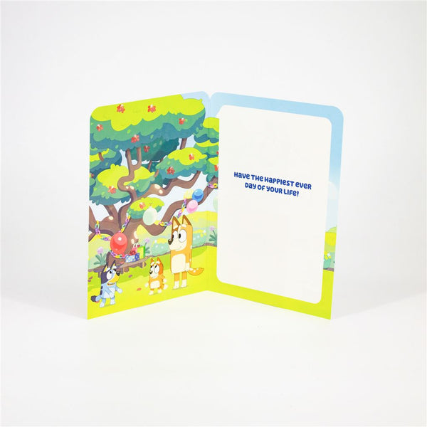 Bluey 4th Birthday Card