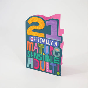 Funny 21st Birthday Card