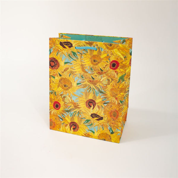 Vase with Twelve Sunflowers Medium Gift Bag