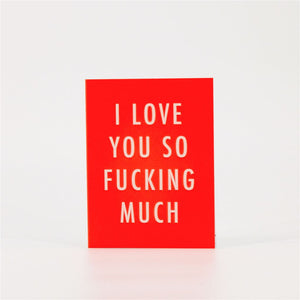 Bright Red Mini Greeting Card