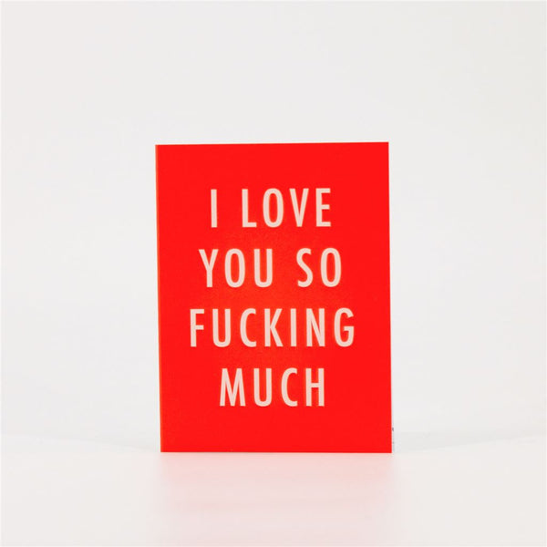 Bright Red Mini Greeting Card