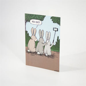 Funny Rabbit Selfie Card