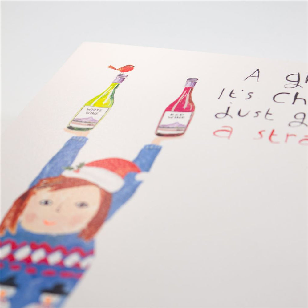 Wine & Holiday Cheer Christmas Card