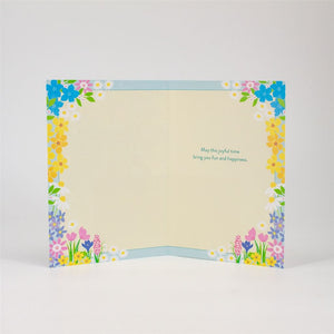 Happy Easter Floral Greeting Card