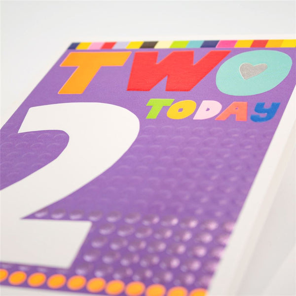 2nd Birthday Card with Bold Number