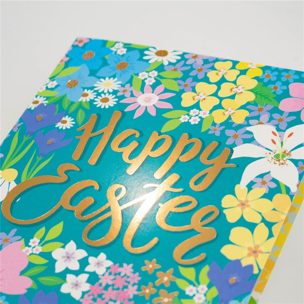 Happy Easter Floral Greeting Card