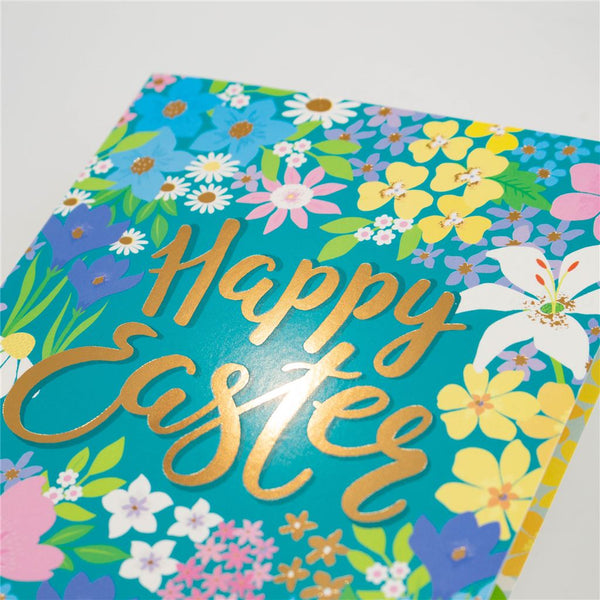 Happy Easter Floral Greeting Card