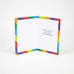 Stripe Happy Birthday Card