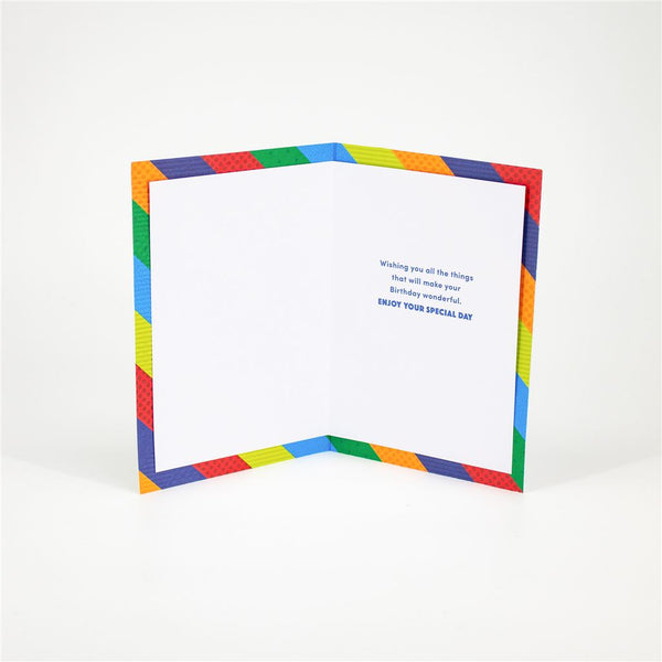Stripe Happy Birthday Card