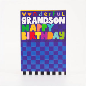 Happy Birthday Card Wonderful Grandson