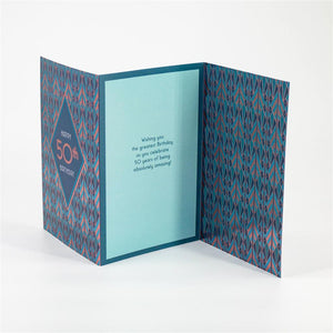 Elegant 50th Birthday Card