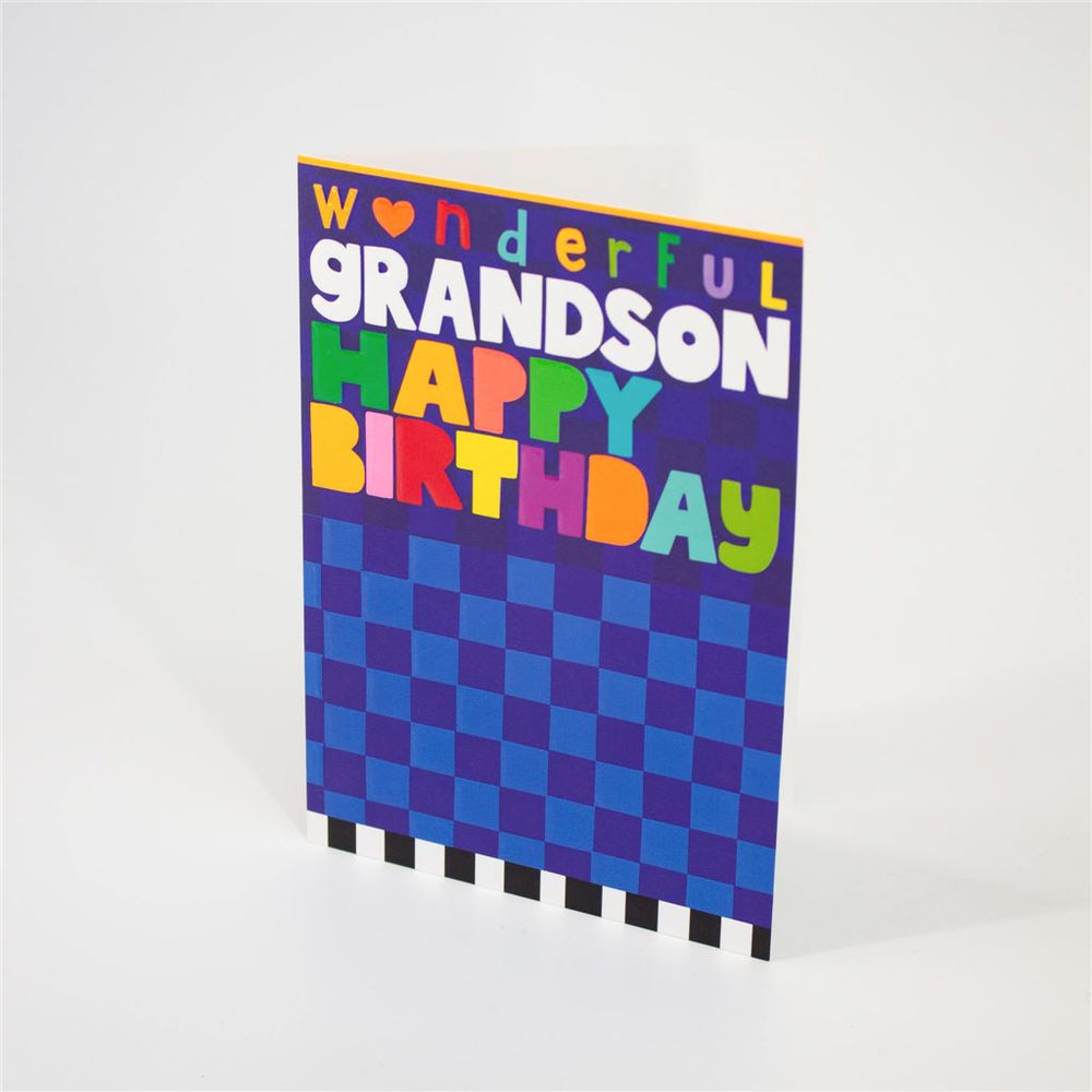 Happy Birthday Card Wonderful Grandson