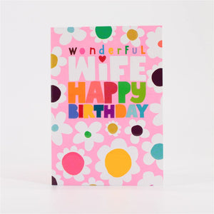Happy Birthday Wife Floral Card