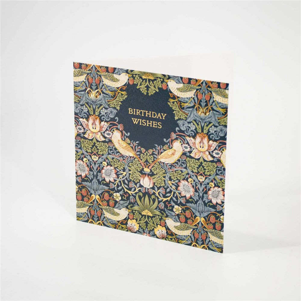 Strawberry Thief Design Birthday Card