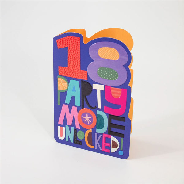 Shape Cut 18th Birthday Card