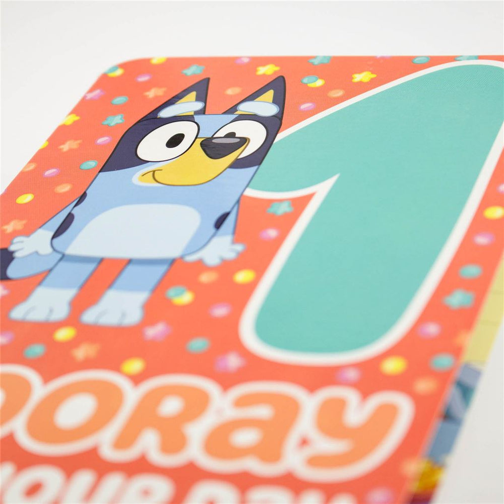 Bluey 1st Birthday Card