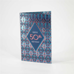 Elegant 50th Birthday Card