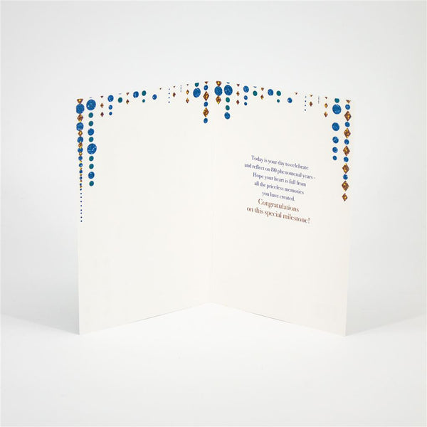 Geometric 80th Birthday Card