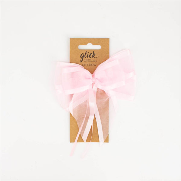 Baby Pink Satin Luxury Bow