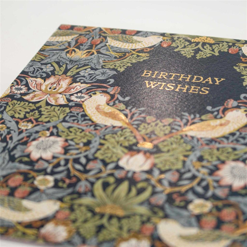 Strawberry Thief Design Birthday Card