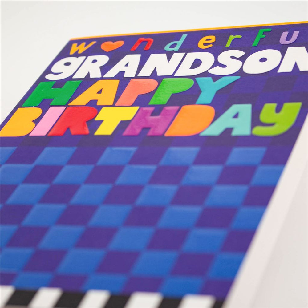 Happy Birthday Card Wonderful Grandson