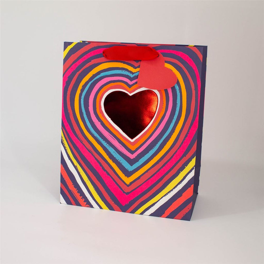 Rainbow Heart Medium Gift Bag