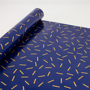 Ikigai Indigo Confetti Wrapping Paper