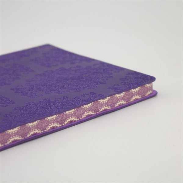 Vintage Damask Pattern Lined Notebook
