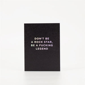 Black Mini Greeting Card