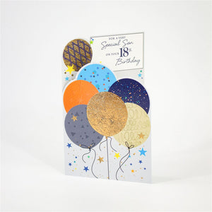 Shape Cut Happy 18th Birthday Card