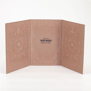 Copper Foil Beer Mug Birthday Card