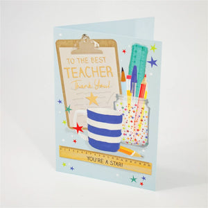 Clipboard Thank You Teacher Card