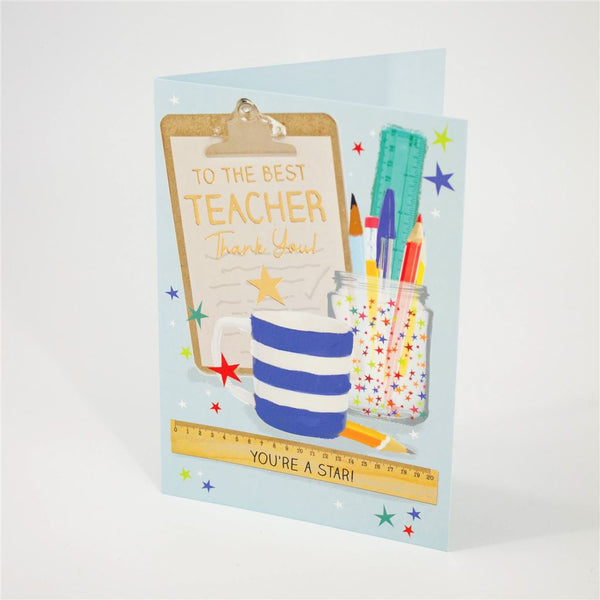 Clipboard Thank You Teacher Card
