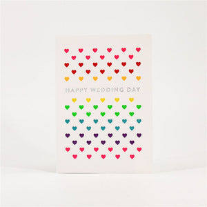 Happy Wedding Day Hearts Card