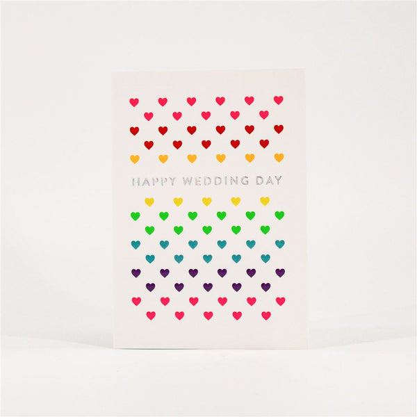 Happy Wedding Day Hearts Card