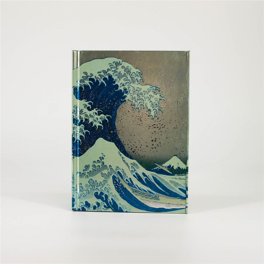 Great Wave Lined Green Notebook