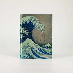 Great Wave Lined Green Notebook