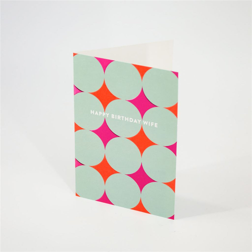 Stylish Circle Pattern Wife Card
