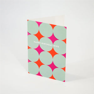Stylish Circle Pattern Wife Card